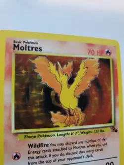 Moltres Fossil Set Holo Pokemon Card Base WOTC - Image 2