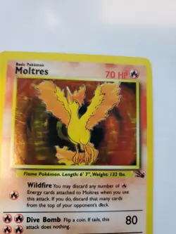 Moltres Fossil Set Holo Pokemon Card Base WOTC - Image 4