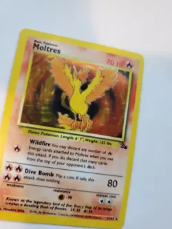 Moltres Fossil Set Holo Pokemon Card Base WOTC - Image 5