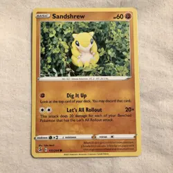 Sandshrew 131/264 SWSH08: Fusion Strike NM Pokemon card - Image 1