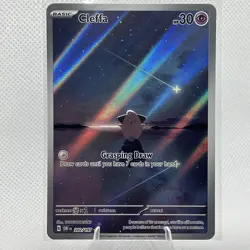 Cleffa Obsidian Flames Illustration Rare Holo Card 202/197 Near Mint Condition - Image 3