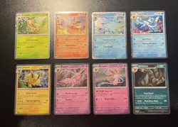 Prismatic Evolutions: Cosmos Holo Cards (Complete Set of 8 Eeveelutions) - Image 1