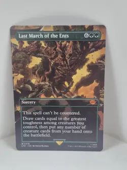 LAST MARCH OF THE ENTS 0418 BORDERLESS NON FOIL LORD OF THE RINGS MTG NM - Image 1