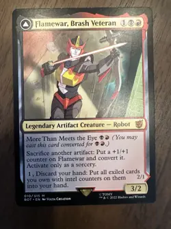 Flamewar, Brash Veteran : MTG Brothers War Transformers #010 / NM - Image 1
