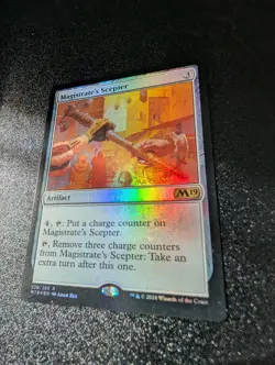 Magistrate's Scepter 1x FOIL M19 MTG Core Set 2019 Rare MINT artifact - Image 1