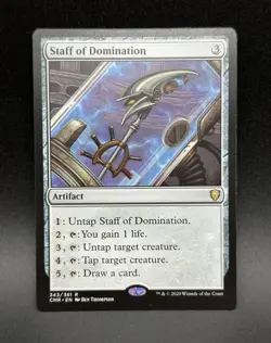 MTG Staff of Domination R Commander Legends #343 - Image 1