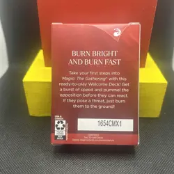 Wizards of the Coast Magic: The Gathering Welcome Deck RED Factory Sealed - Image 2