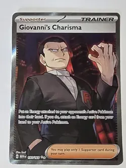 Giovanni's Charisma SR 197/165 Ultra Rare Pokemon Scarlet & Violet 151 LP - Image 1
