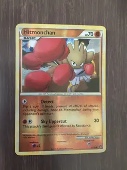 Hitmonchan 51/90 Reverse Holo LP English Pokemon Undaunted - Image 1