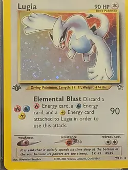 2000 POKEMON NEO GENESIS 1ST EDITION #9 LUGIA-HOLO PSA 8 - W/ AWESOME SWIRL - Image 3