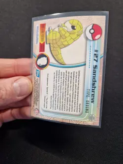 1999 Pokemon Topps TV Foil Holo Sandshrew #27 - LP-NM - Image 4