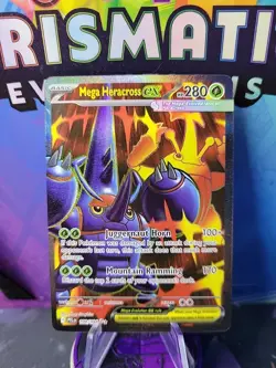 Pokemon Mega Heracross EX 108/094 Phantasmal Flames Full Art Ultra Rare - Image 1