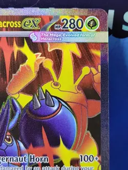 Pokemon Mega Heracross EX 108/094 Phantasmal Flames Full Art Ultra Rare - Image 3