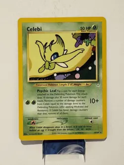 Pokemon TCG Celebi Neo Revelation 16/64 Regular Rare LP+ - Image 1