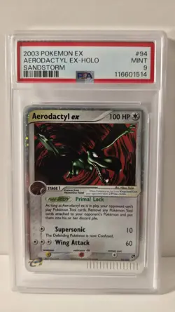 2003 Pokemon EX Aerodactyl EX HOLO Sandstorm #94 PSA 9 MINT - Image 1