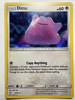 POKEMON TCG Ditto 17/18 Detective Pikachu Holo Rare NM - Image 2