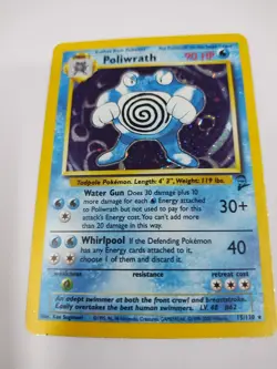 Pokemon TCG Poliwrath Base Set 2 15/130 Holo Unlimited Holo Rare - Image 2