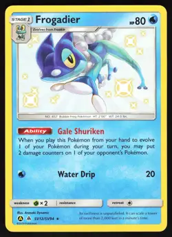 Frogadier SV12/SV94 Pokemon Hidden Fates: Shiny Vault Shiny Holo Rare NM - Image 1