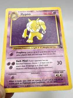 Pokemon TCG Hypno 23/62 Fossil Set Non-Holo LP - Image 3