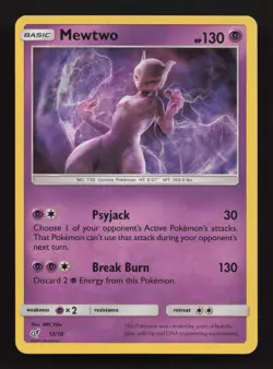 Mewtwo 12/18 Holo Detective Pikachu - Pokemon Card - NM - Image 1