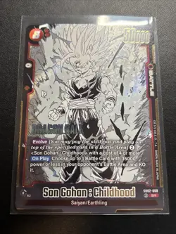 Dragon Ball Z Super Card Game SB02-008 SR Son Gohan:Childhood - Image 1