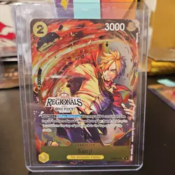 One Piece Sanji ONLINE Regional Tournament Event Pack Foil Promo Card OP03-102 - Image 1