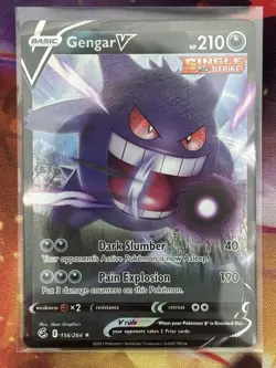 Pokemon Gengar V 156/264 Fusion Strike Ultra Rare Holo Card English - Image 1