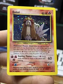 Entei 6/64 Neo Revelation 2000 Holo Rare WOTC Pokemon Card TCG - Image 4