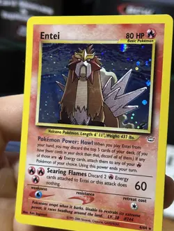 Entei 6/64 Neo Revelation 2000 Holo Rare WOTC Pokemon Card TCG - Image 5