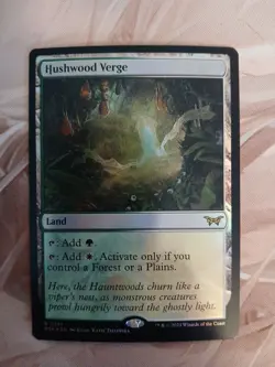 MTG Hushwood Verge Foil Duskmourn: House Of Horror LP Magic the Gathering - Image 1