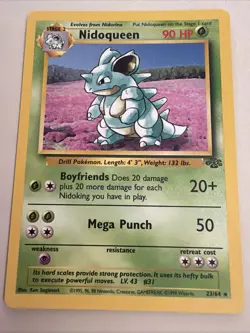 Pokemon TCG Nidoqueen Holo Rare Unlimited Jungle 07/64 Vintage 1999 - Image 1