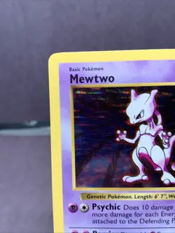 Pokemon TCG Mewtwo 10/102 Base Set Shadowless Holo Rare 1999 WOTC VTG - Image 2