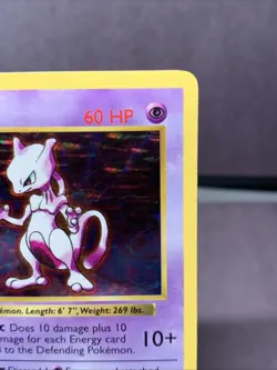 Pokemon TCG Mewtwo 10/102 Base Set Shadowless Holo Rare 1999 WOTC VTG - Image 3