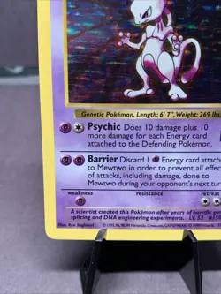 Pokemon TCG Mewtwo 10/102 Base Set Shadowless Holo Rare 1999 WOTC VTG - Image 5