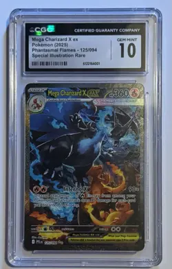 Pokemon MEGA CHARIZARD X Ex #125 SIR Phantasmal Flames CGC 10 GEM MINT NEW - Image 4