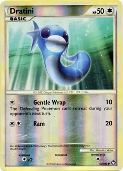 1x - Dratini - 62/102 - Common NM, English Pokemon Triumphant Reverse Holo - Image 1