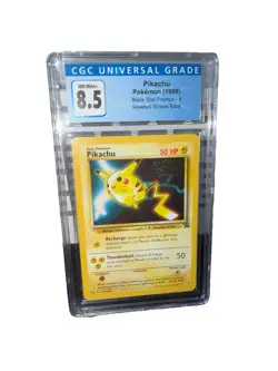 1999 POKEMON PIKACHU BLACK STAR PROMOS MEWTWO STRIKES BACK #4 CGC 8.5 - Image 1