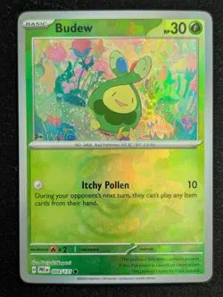 Budew (Master Ball Pattern) 004/131 SV: Prismatic Evolutions Pokemon TCG NM - Image 1