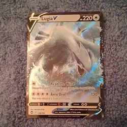 Pokemon Lugia V 138/195 Sword & Shield Silver Tempest Basic Dragon 220 HP Foil - Image 1