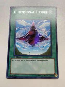 Yugioh DIMENSIONAL FISSURE 1st Edition Secret Rare RYMP-EN081 HP - Image 1