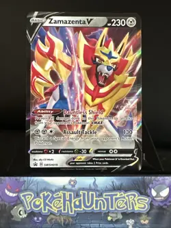 Pokemon Card Zamazenta V SWSH019 Full Art Sword & Shield Near Mint - Image 1