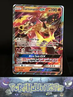 Pokemon Card Turtonator Gx 18/145 Guardians Rising Ultra Rare Full Art Played - Image 1