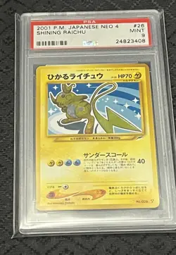 Shining Raichu Japanese Holo PSA 9 Pokemon card No Charizard Jap Neo Destiny - Image 1