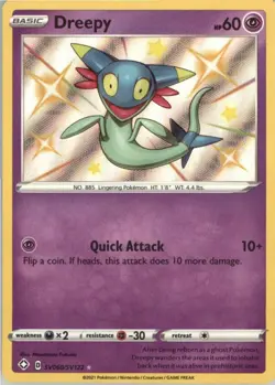 Dreepy - Shiny Holo Rare - Shining Fates: Shiny Vault - NM - Holofoil MTG x1 - Image 1