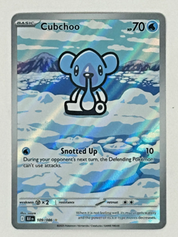 2025 Pokemon SV Black Bolt BLK EN Cubchoo Illustration Rare 109/086 Free Ship - Image 1