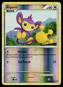 Pokemon Card - Aipom Triumphant 55/102 Common Reverse Holo - Image 1