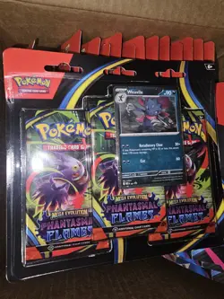Pokemon Phantasmal Flames 3 Pack Booster Factory Sealed - Image 1