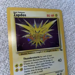 Pokemon TCG Zapdos Holo Rare Card 15/62 Fossil LP/NM Condition 1999 - Image 4