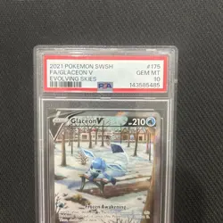 Pokemon Glaceon V Evolving Skies Full Alt Art #175 PSA 10 Gem Mint - Image 2
