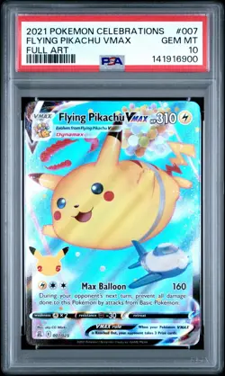 Flying Pikachu VMAX 2021 Pokemon Celebrations #007/025 PSA 10 - Image 1